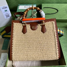 구찌 GUCCI 2023 SS 캔버스 다이애나 미디엄 토트백 678842 커스텀급