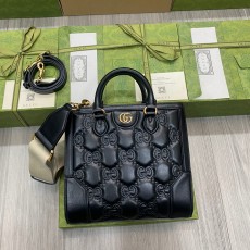 구찌 GUCCI 2023 SS GG 마틀라쎄 미니 탑 핸들백 블랙 728309 커스텀급
