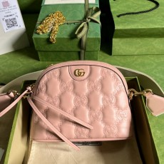 구찌 GUCCI 2023 SS GG 마틀라쎄 레더 스몰 핸드백 핑크 702229 커스텀급