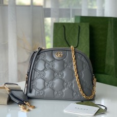 구찌 GUCCI 2023 SS GG 마틀라쎄 레더 스몰 핸드백 그레이 702229 커스텀급