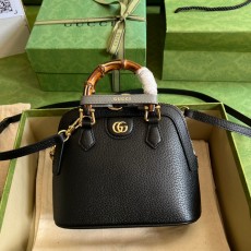 구찌 GUCCI 2023 SS 다이애나 미니 토트백 블랙 715775 커스텀급