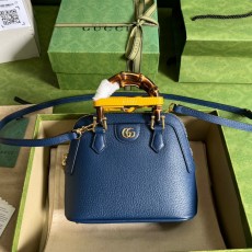 구찌 GUCCI 2023 SS 다이애나 미니 토트백 네이비 715775 커스텀급