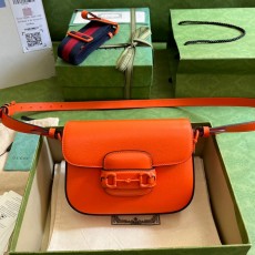 구찌 GUCCI 2023 SS 홀스빗 1955 스몰 숄더백 오렌지 726226 커스텀급
