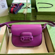구찌 GUCCI 2023 SS 홀스빗 1955 스몰 숄더백 퍼플 726226 커스텀급