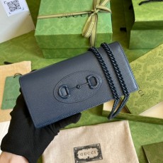 구찌 GUCCI 2023 SS 홀스빗 1955 체인 월렛백 네이비 621892 커스텀급
