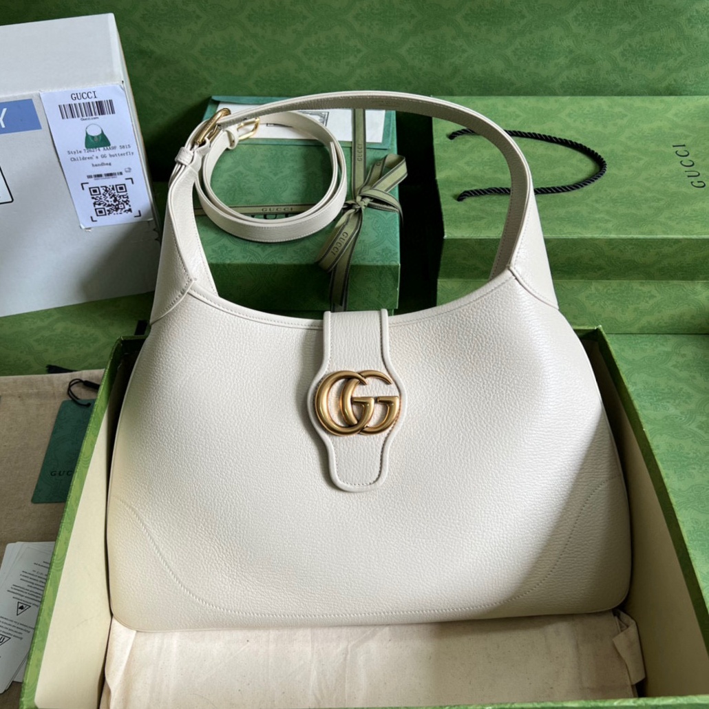구찌 GUCCI 2023 SS 크레센트 쉐입 숄더백 스몰 화이트 735106 커스텀급