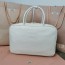 미우미우 MIUMIU 2023 SS 각인로고 탑핸들 토트백 화이트 5BB117 커스텀급