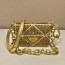 프라다 PRADA 2023 SS 크리스털 새틴 미니백 골드 1BD329 커스텀급