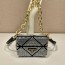 프라다 PRADA 2023 SS 크리스털 새틴 미니백 실버 1BD329 커스텀급