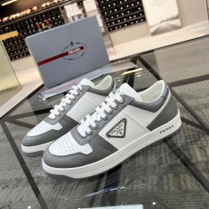 프라다 PRADA 2023 SS 트라이앵글 삼각로고 화이트 그레이텝 남성 슈즈 커스텀급