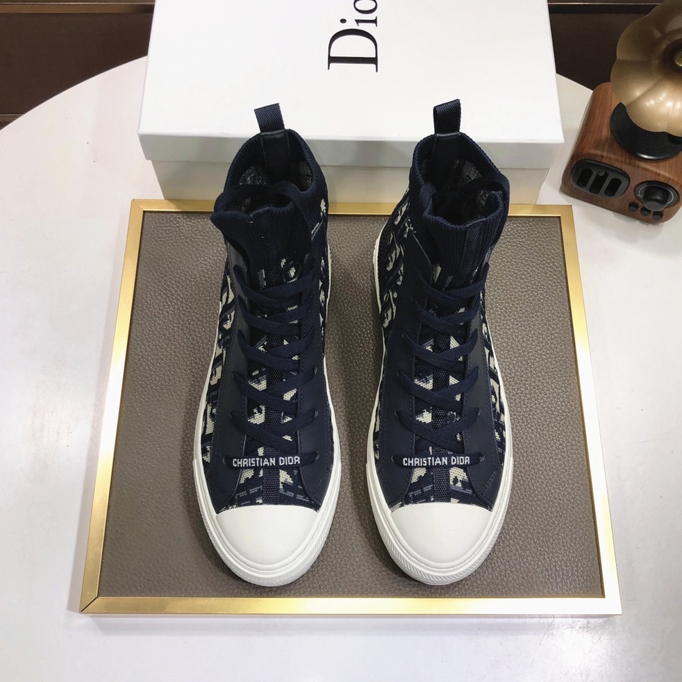 디올 DIOR 2023 SS 캐릭터 D로고 투톤 하이탑 블랙 커플 슈즈 커스텀급