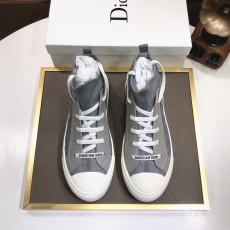디올 DIOR 2023 SS 캐릭터 각인로고 투톤 중하이탑 그레이 커플 슈즈 커스텀급