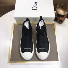 디올 DIOR 2023 SS 캐릭터 각인로고 투톤 중하이탑 블랙 커플 슈즈 커스텀급