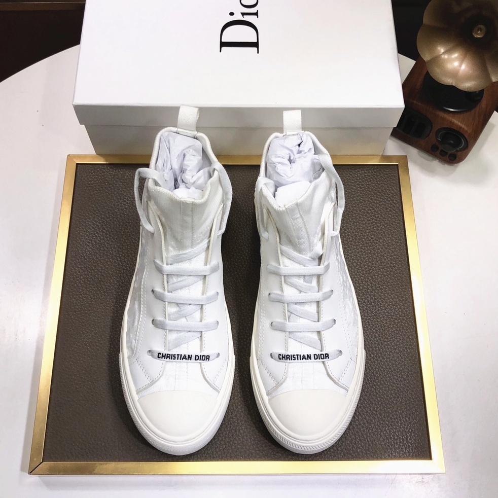 디올 DIOR 2023 SS 캐릭터 각인로고 투톤 중하이탑 화이트 커플 슈즈 커스텀급