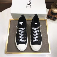 디올 DIOR 2023 SS 캐릭터 로고 투톤 중하이탑 블랙 커플 슈즈 커스텀급