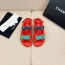 샤넬 CHANEL 2023 SS 캐릭터 체크 로고 투톤 레드 여성 샌들 커스텀급