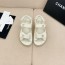 샤넬 CHANEL 2023 SS 캐릭터 체크 로고 화이트 여성 샌들 커스텀급