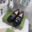 구찌 GUCCI 2023 SS 캐릭터 GG로고 레더 블랙 여성 슈즈 커스텀급