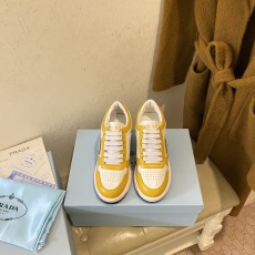 프라다 PRADA 2023 SS 트라이앵글 삼각로고 투톤 옐로우 여성 슈즈 커스텀급
