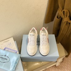 프라다 PRADA 2023 SS 트라이앵글 삼각로고 투톤 핑크텝 여성 슈즈 커스텀급