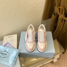 프라다 PRADA 2023 SS 트라이앵글 삼각로고 투톤 핑크 여성 슈즈 커스텀급