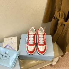 프라다 PRADA 2023 SS 트라이앵글 삼각로고 투톤 레드 여성 슈즈 커스텀급
