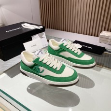 샤넬 CHANEL 2023 SS CC로고 투톤 스웨이드 그린 여성 슈즈 커스텀급