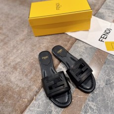 펜디 FENDI 2023 SS F로고 블랙 여성 슬리퍼 커스텀급
