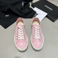 샤넬 CHANEL 2023 SS CC로고 캔버스 핑크 여성 슈즈 커스텀급