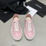 샤넬 CHANEL 2023 SS CC로고 캔버스 핑크 여성 슈즈 커스텀급