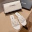샤넬 CHANEL 2023 SS 까멜리아 로고 화이트 여성 슬리퍼 커스텀급