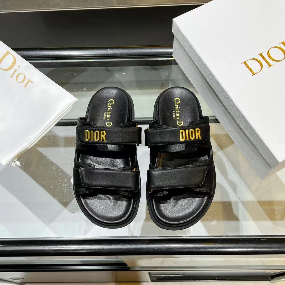 디올 DIOR 2023 SS 캐릭터 로고 아이보리 여성 슬리퍼 커스텀급