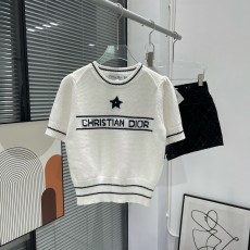 디올 DIOR 2023 SS 캐릭터 스타로고 니트 여성 반팔티 커스텀급