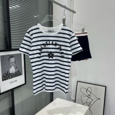 디올 DIOR 2023 SS 캐릭터 스타무늬 스트라이프 여성 반팔티 커스텀급