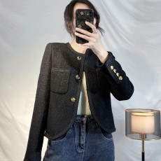 셀린느 CELINE 2023 SS 트위드 포켓 블랙 여성 자켓 커스텀급