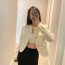 셀린느 CELINE 2023 SS 트위드 포켓 화이트 여성 자켓 커스텀급