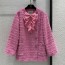 샤넬 CHANEL 2023 SS 트위드 러플 리본 여성 자켓 커스텀급