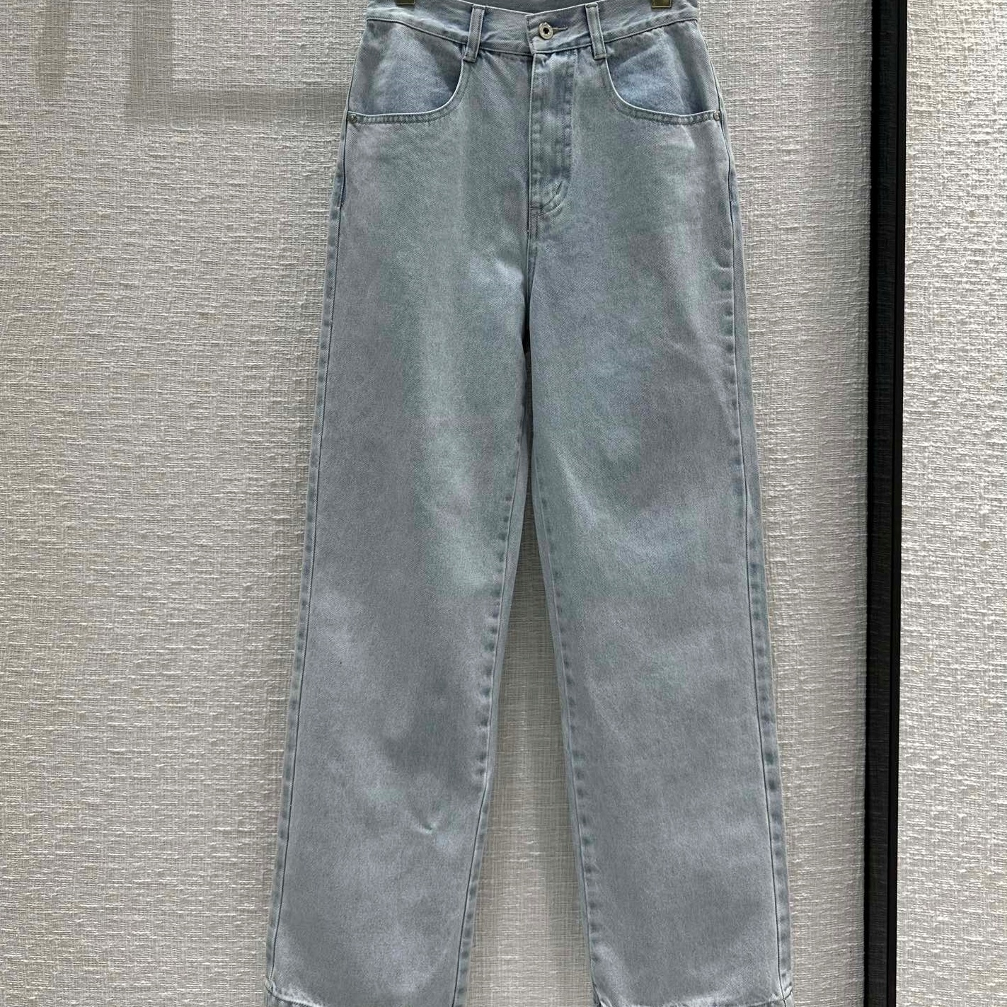 미우미우 MIUMIU 2023 SS 패치로고 빈티지 여성 청바지 커스텀급