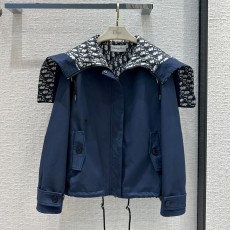 디올 DIOR 2023 SS 캐릭터 지퍼후드 포켓 네이비 여성 상의 커스텀급