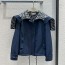 디올 DIOR 2023 SS 캐릭터 지퍼후드 포켓 네이비 여성 상의 커스텀급