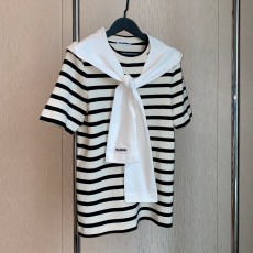질샌더 JIL SANDER 2023 SS 스트라이프 반팔티 숄 여성 세트 커스텀급