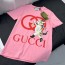 구찌 GUCCI 2023 SS 캐릭터 캣 라운드넥 핑크 여성 반팔티 커스텀급