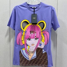 펜디 FENDI 2023 SS 캐릭터 프린팅 라운드넥 여성 반팔티 커스텀급