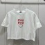 미우미우 MIUMIU 2023 SS 캐릭터 하트 라운드넥 화이트 여성 반팔티 커스텀급