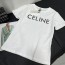 셀린느 CELINE 2023 SS 캐릭터 로고 라운드넥 화이트 여성 반팔티 커스텀급