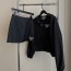 프라다 PRADA 2023 SS 삼각로고 점퍼 스커트 여성 세트 커스텀급