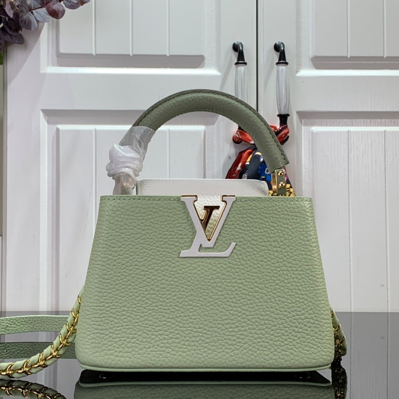 루이비통 LOUIS VUITTON 2023 SS 카퓌신 미니 토트백 박하그린 M22916 커스텀급