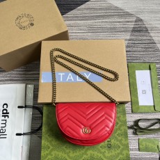 구찌 GUCCI 2023 SS 마몬트 마틀라세 체인 미니백 레드 746431 커스텀급