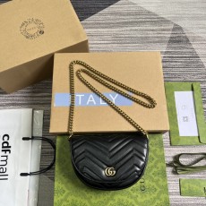 구찌 GUCCI 2023 SS 마몬트 마틀라세 체인 미니백 블랙 746431 커스텀급
