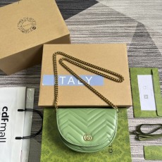 구찌 GUCCI 2023 SS 마몬트 마틀라세 체인 미니백 그린 746431 커스텀급